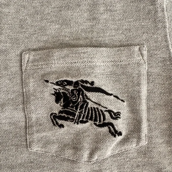 Burberry Children Gray Polo Shirt (12Y) - Picture 4 of 6